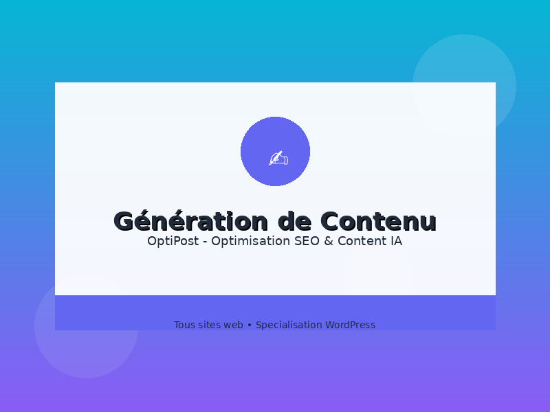 Génération de Contenu IA