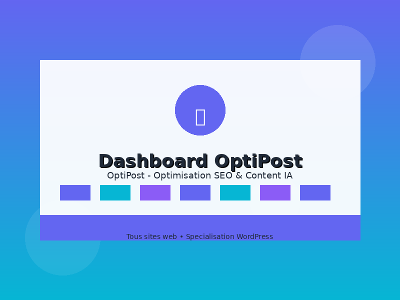 OptiPost - Dashboard d'optimisation SEO
